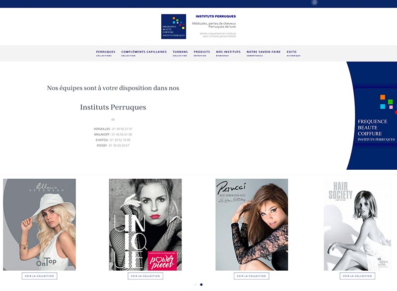 Site Fr&eacute;quence beaut&eacute; coiffure- instituts Perruques